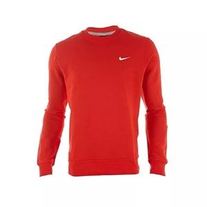 Red Nike pullover crew neck